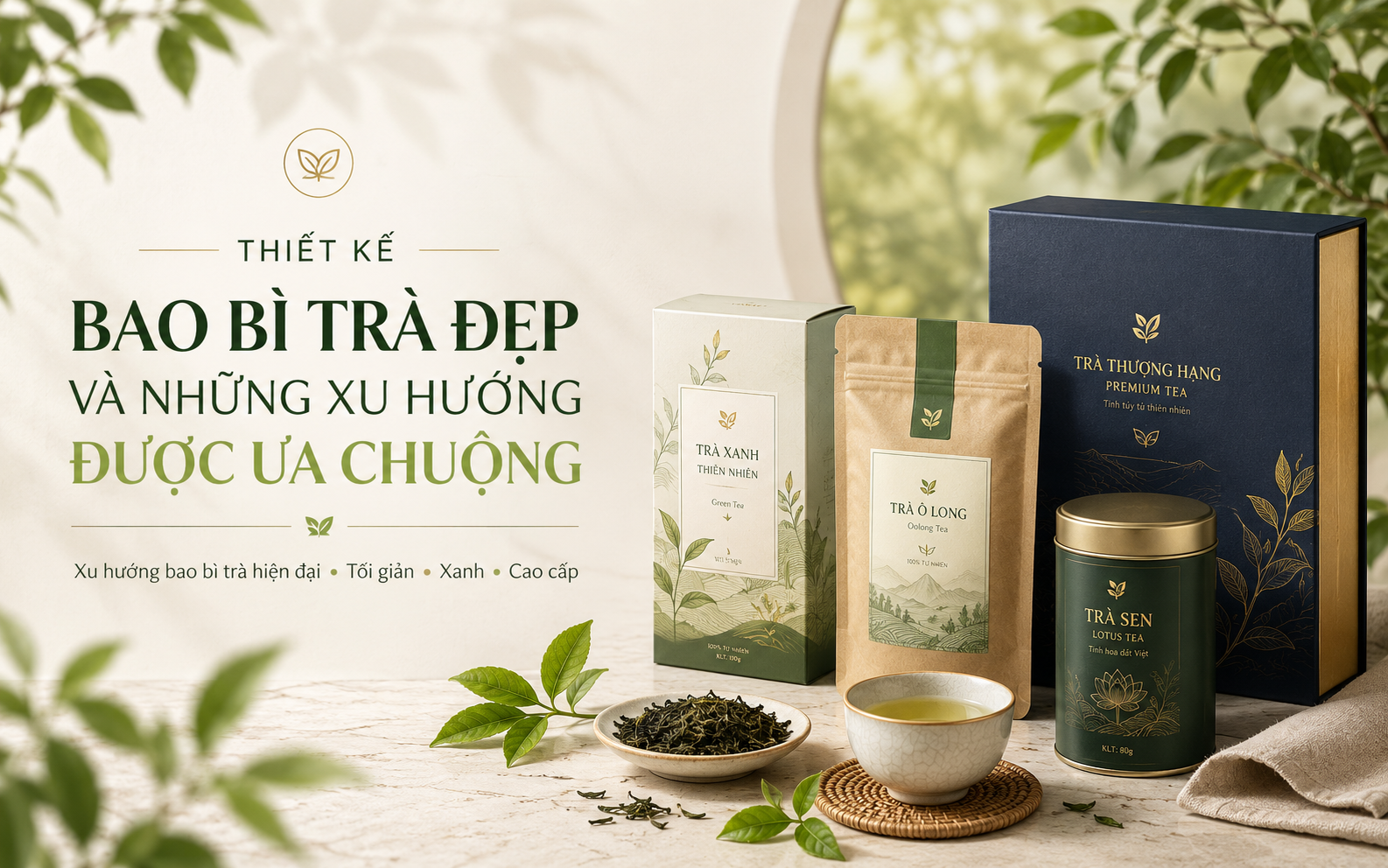 Thiết kế bao bì trà đẹp và những xu hướng được ưa chuộng